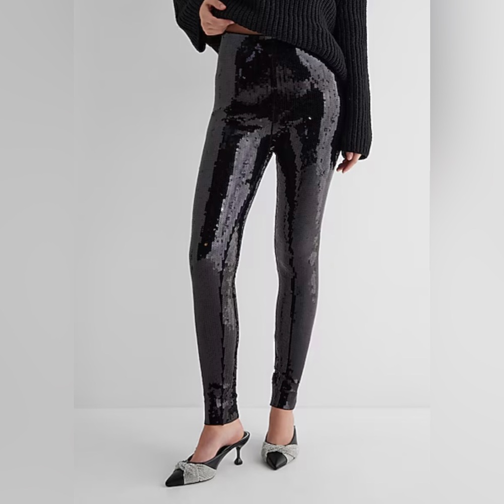 Express Super High-Waisted Sequin Leggings